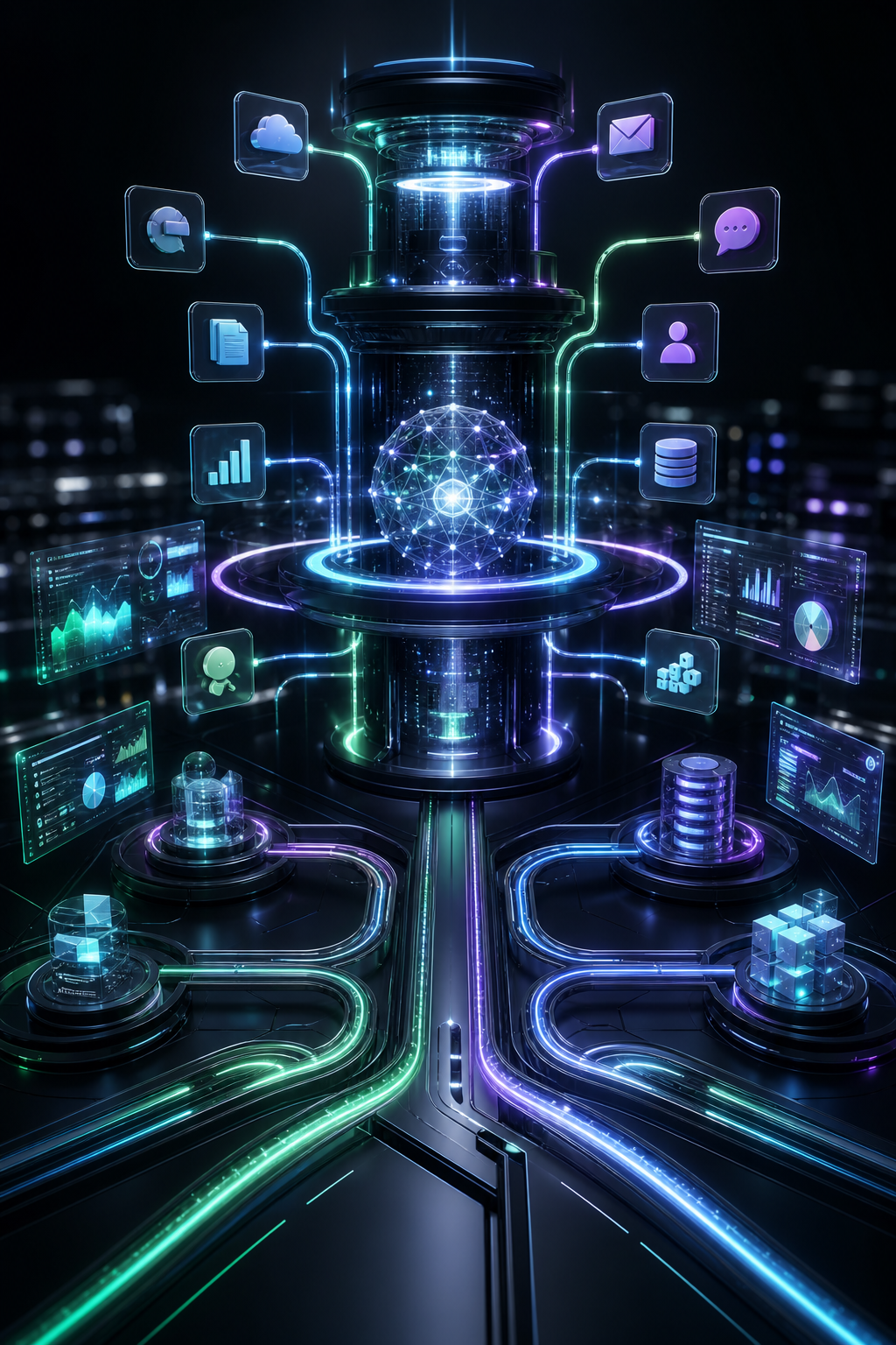 AI automation background